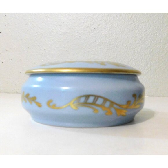 Vintage Limoges France Porcelain Trinket Box With Lid Floral Design Gold Accents - Picture 6 of 11